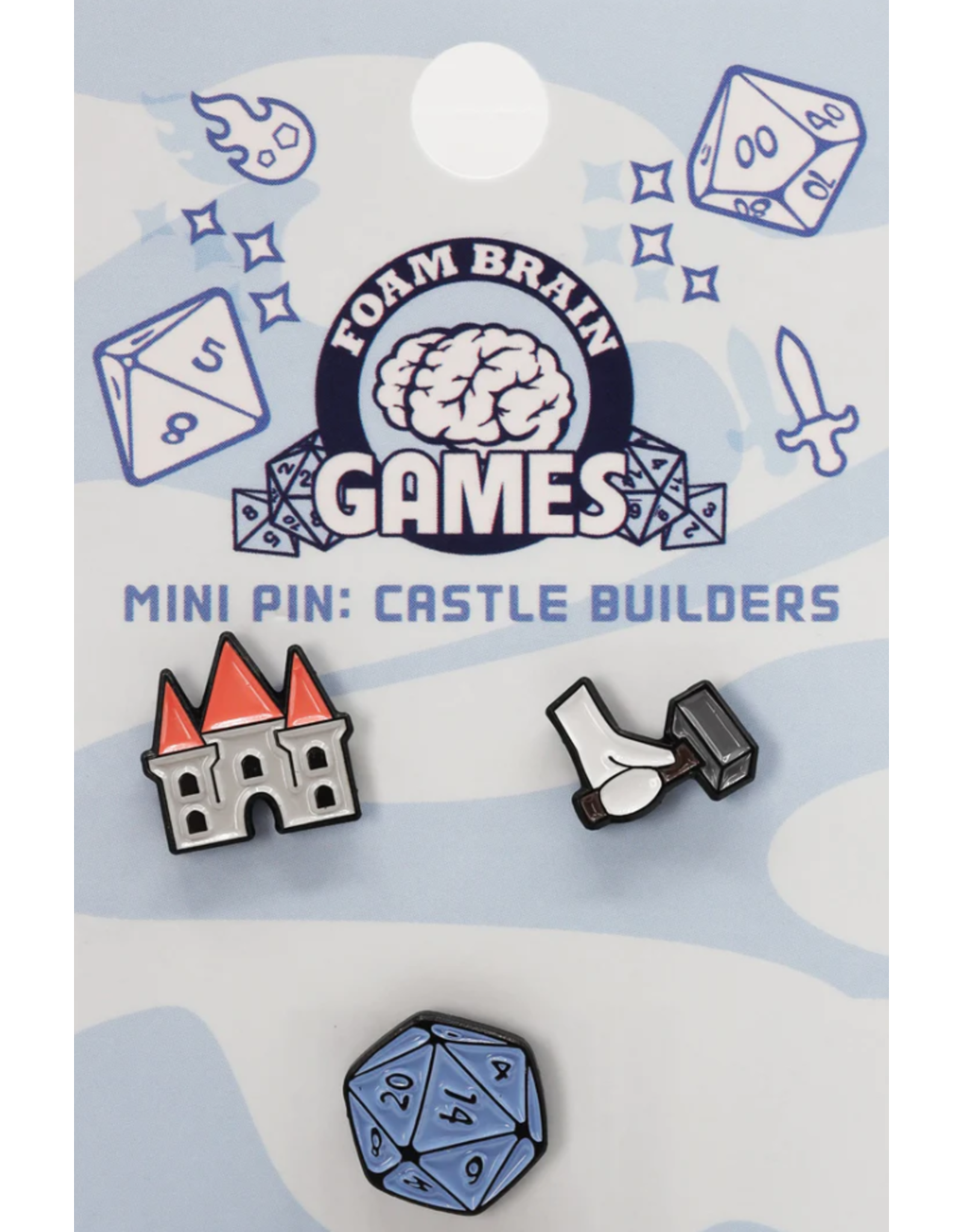 Foam Brain Mini Pins: Castle Builders