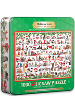Eurographics Puzzle: Holiday Cats Tin