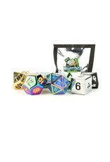 Metallic Dice Games Mystery Misfit Metal Polyhedral Dice Set