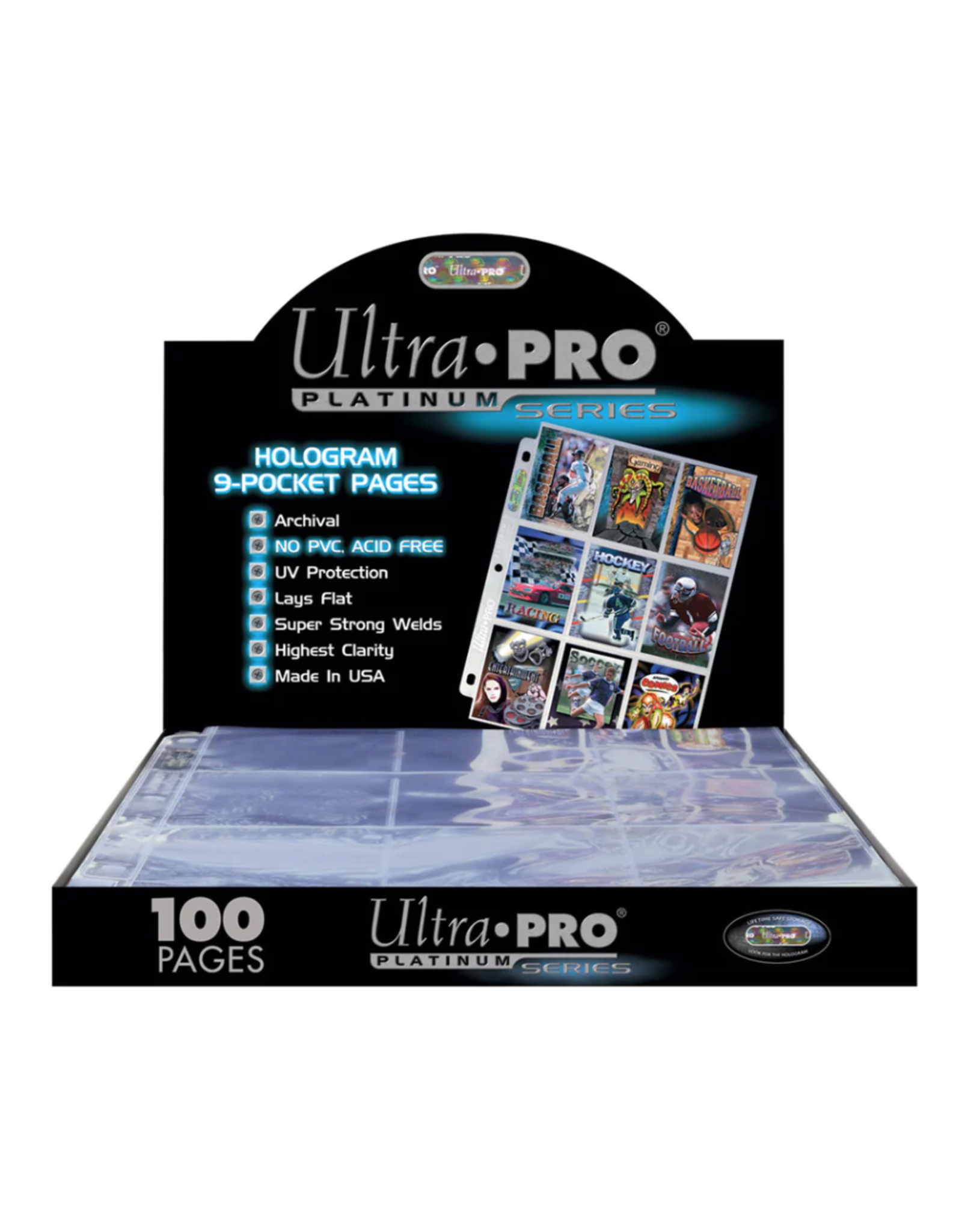 Ultra Pro Pages: 9pkt Ultra Pro Holo CL (100 Page Box)