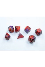 Chessex 7-Set Cube Mini Gemini Purple Red with Gold