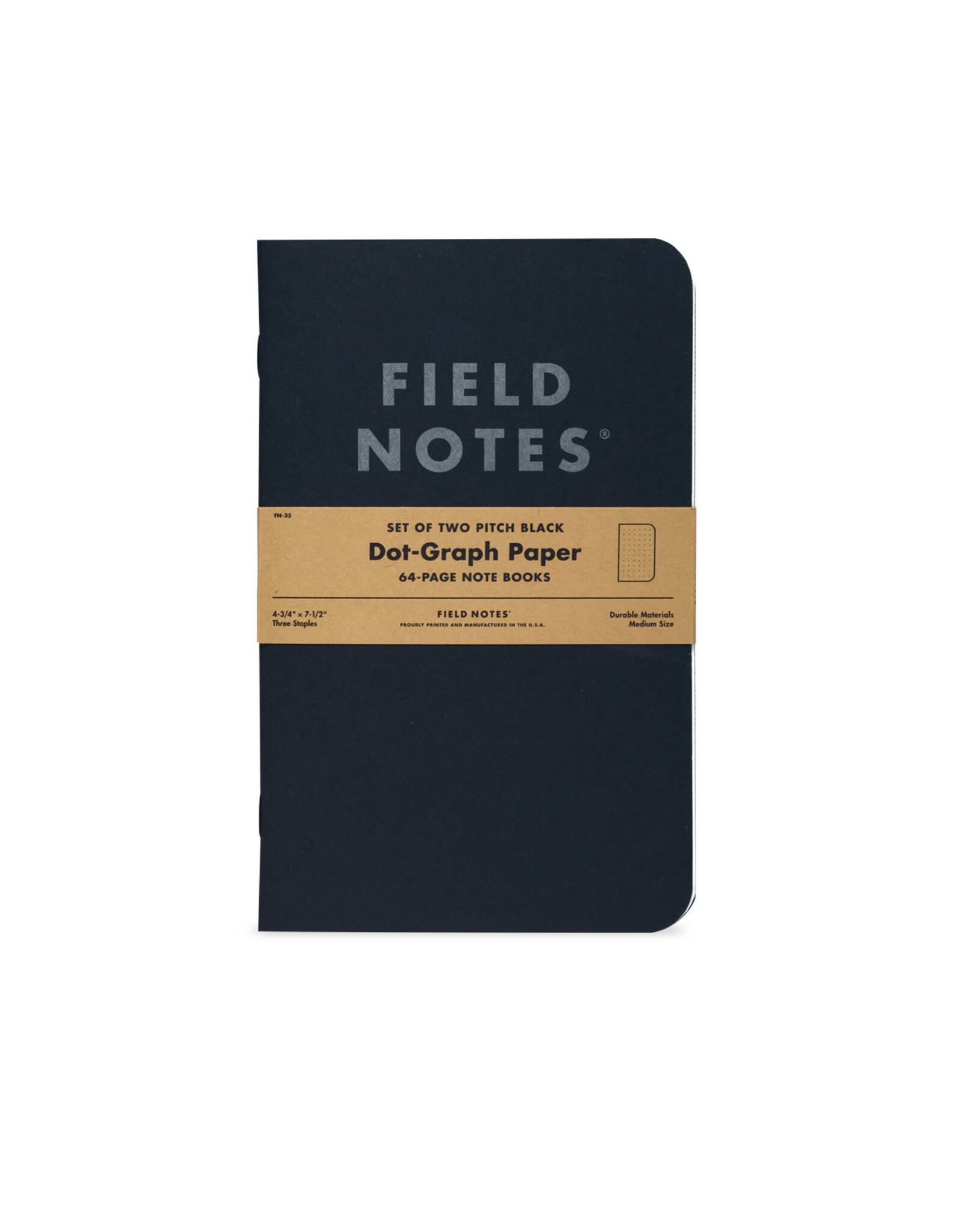 Field Notes Pitch Black Note Book (Dot Graph) (2 pack)