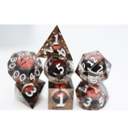 Foam Brain Sharp Edge Moving Eye RPG Dice Set - Nightvision