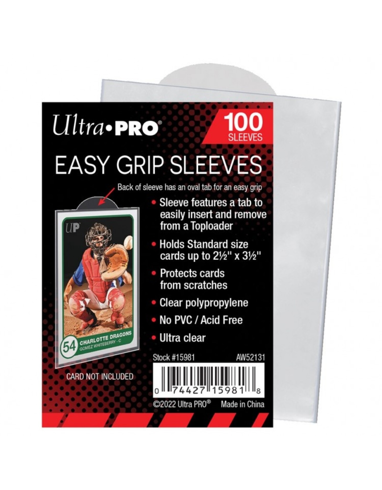 Ultra Pro DP: Easy Grip Sleeves 2.5"x3.5" (100)