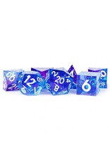 Metallic Dice Games 7-Set Sharp Edge Resin: Oceanic Flare