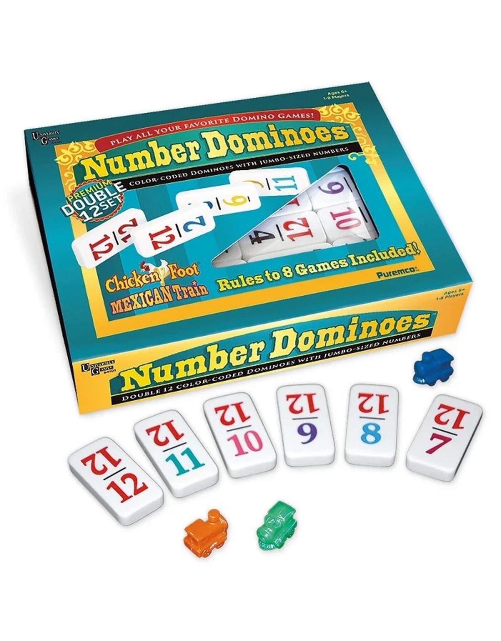 University Games Dominoes: Double 12 Numbered