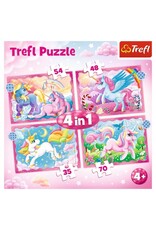 Trefl Puzzle: Unicorns and Magic 4 in 1