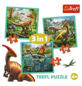 Trefl Puzzle: Extra World of Dinosaurs 3 in 1