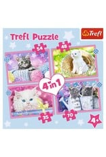 Trefl Puzzle: Fun Cats 4 in 1
