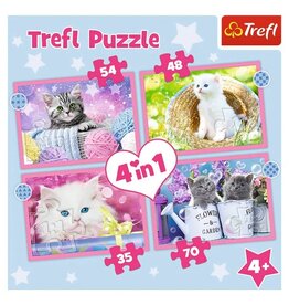 Trefl Puzzle: Fun Cats 4 in 1
