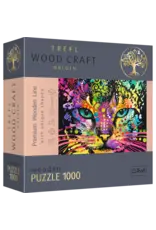 Trefl Puzzle: Colorful Cat, Woodcraft 1000pc