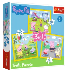 Trefl Puzzle: Peppa Pig 3 in 1 20/36/50pc Happy