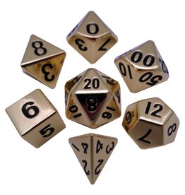 Metallic Dice Games 7-set: 16mm: GD Metal