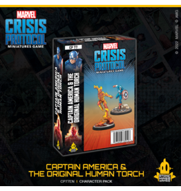 Atomic Mass Games Marvel Crisis Protocol: Captain America & The Original Human Torch Character Pack