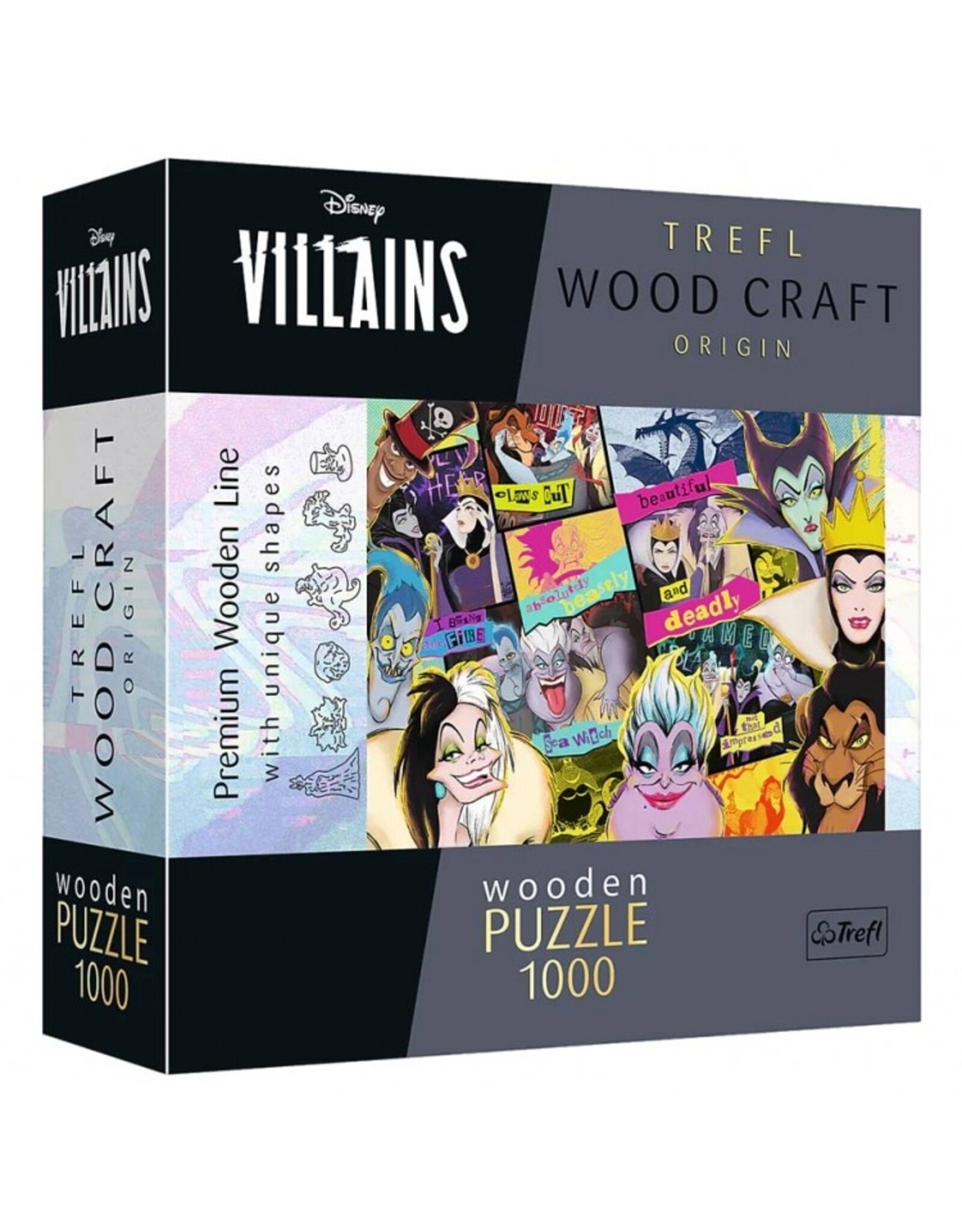 Trefl Puzzle: Wood: Disney Villian 1000pc