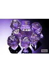 Chessex Lab Dice 7: Translucent Polyhedral Lavender/gold 7-Die Set (with bonus die)