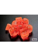 Chessex 7-set Translucent Neon Orange with White