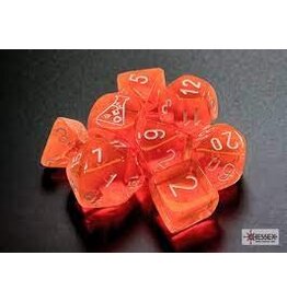 Chessex 7-set Translucent Neon Orange with White