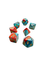 Chessex 7-Set Mini Gemini Red Teal with Gold