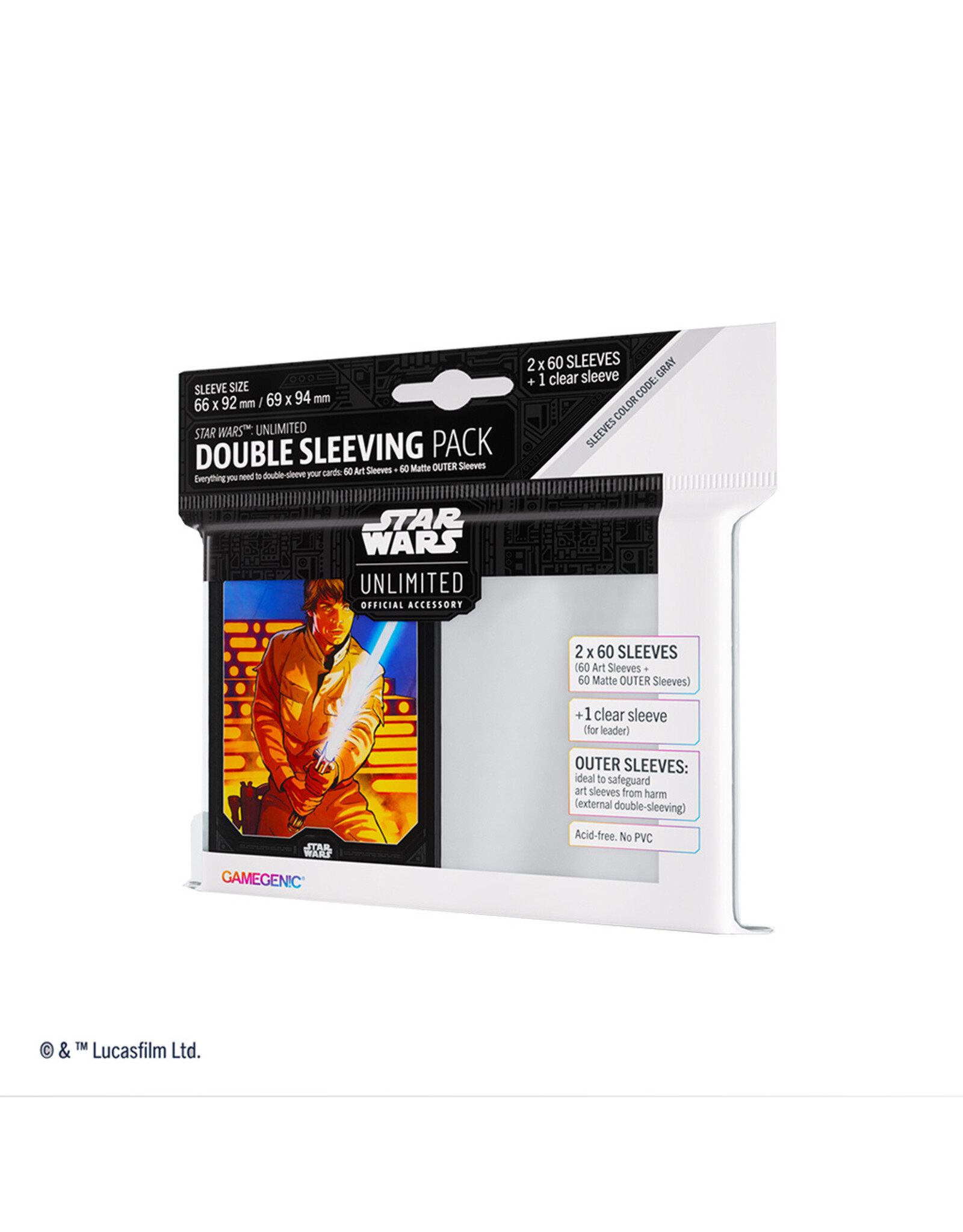 GameGenic Star Wars: Unlimited Art Sleeves Double Sleeving Pack - Luke Skywalker