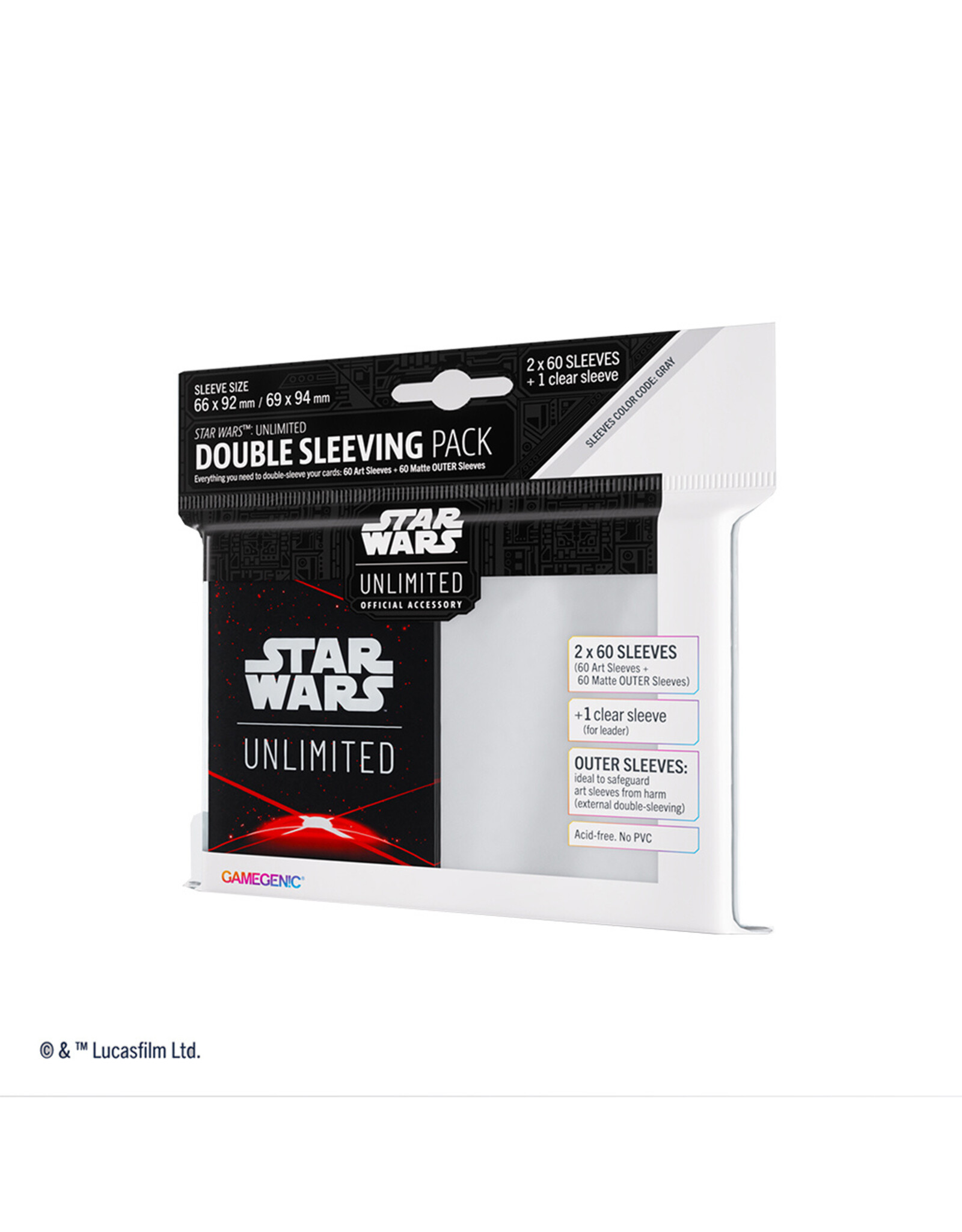 GameGenic Star Wars: Unlimited Art Sleeves Double Sleeving Pack - Space Red