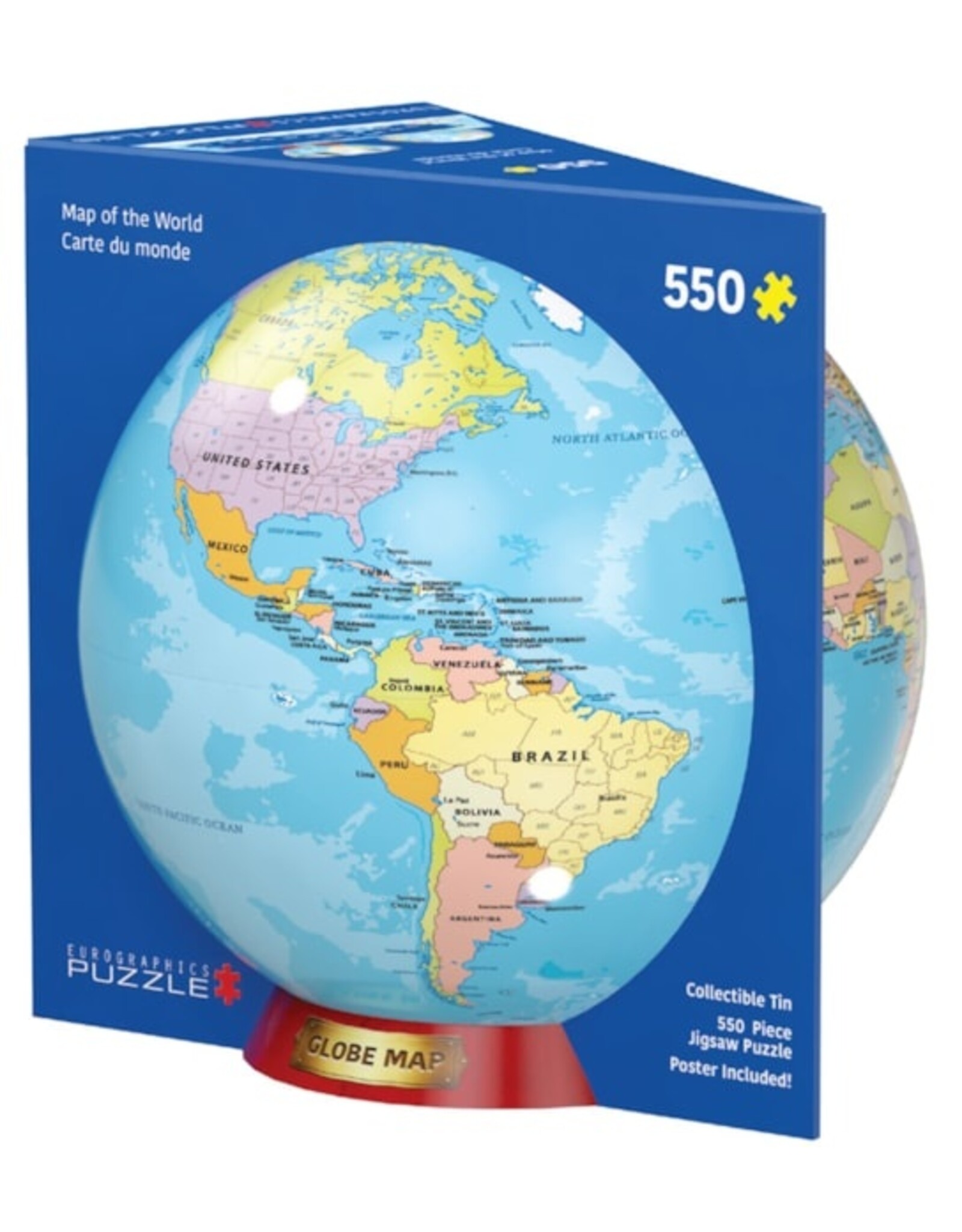 Eurographics Puzzle: Map of the World Tin