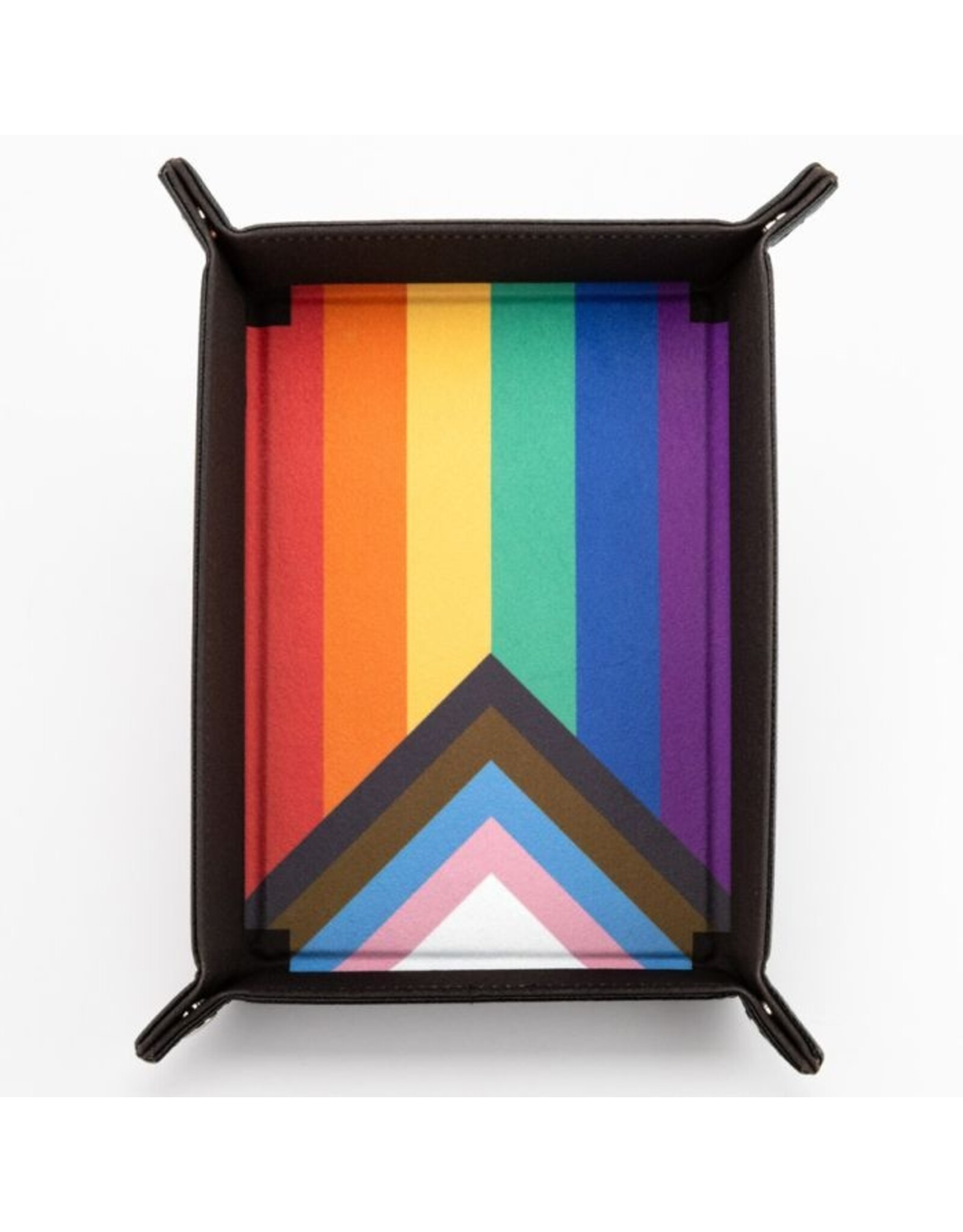 Metallic Dice Games Folding Dice Tray: Pride: Rainbow Flag