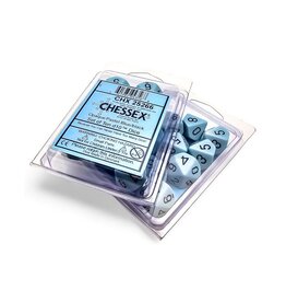Chessex D10 Clamshell Opaque Pastel Blue/black (10)