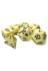 Chessex 7-set Opaque Polyhedral Pastel Yellow/black (Pre Order)