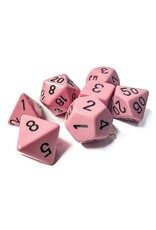 Chessex 7-set Opaque Polyhedral Pastel Pink/black (Pre Order)