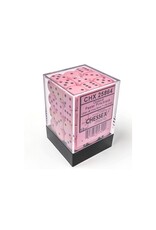 Chessex d6 Cube 16mm Opaque Pastel Pink/black (36)