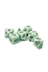 Chessex 7-set Opaque Polyhedral Pastel Green/black (Pre Order)