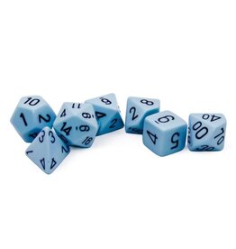 Chessex 7-set Opaque Polyhedral Pastel Blue/black