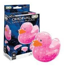 University Games Puzzle: 3D Crystal: Rubber Duck (Pink)