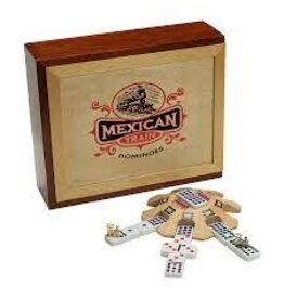 University Games Dominoes: Mexican Train (Wooden Case)