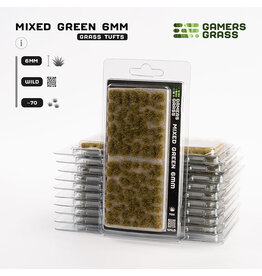 Gamers Grass Gamers Grass Tufts: Tufts- Mixed Green 6mm- Wild