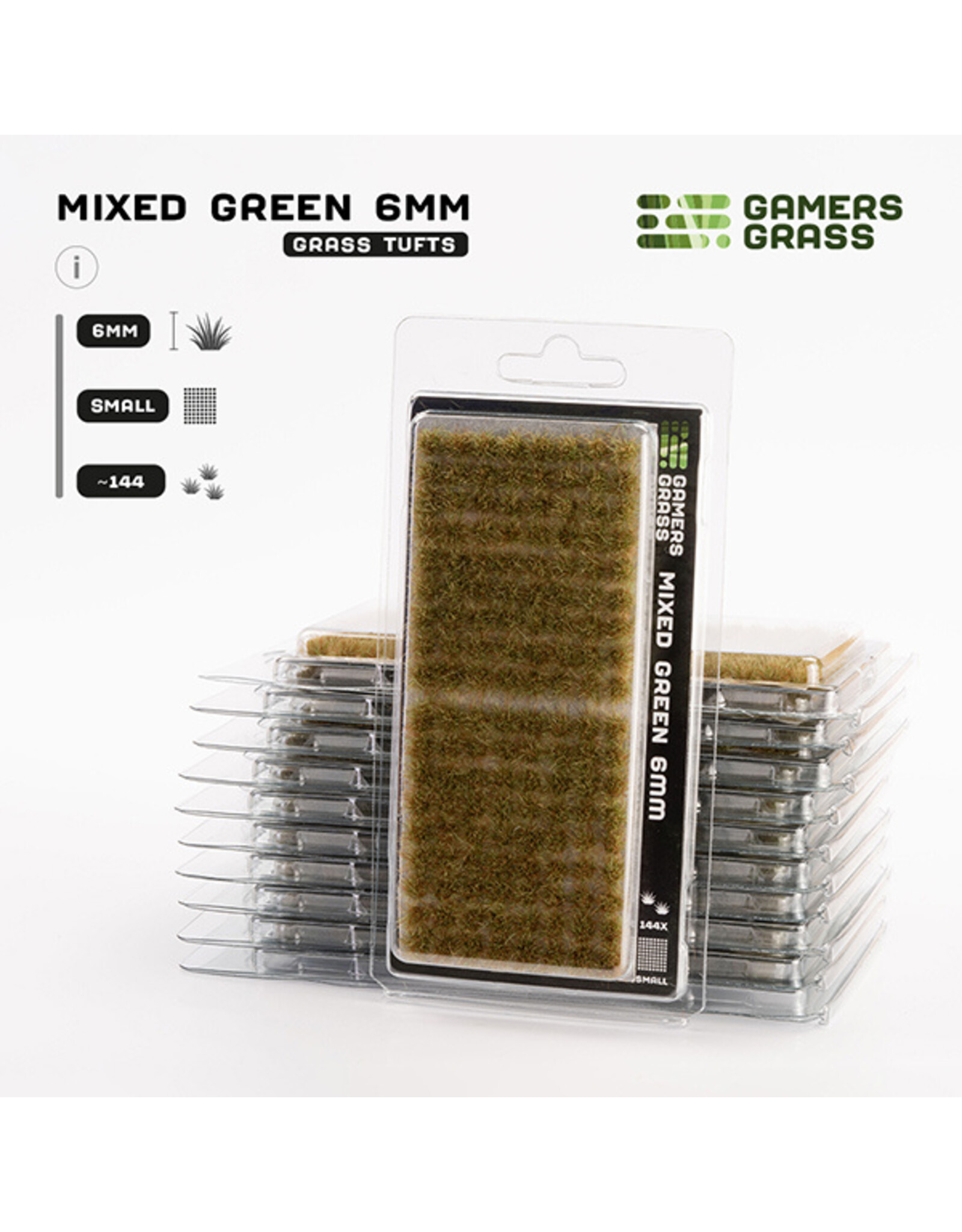 Gamers Grass Gamers Grass Tufts: Tufts- Mixed Green 6mm- Small