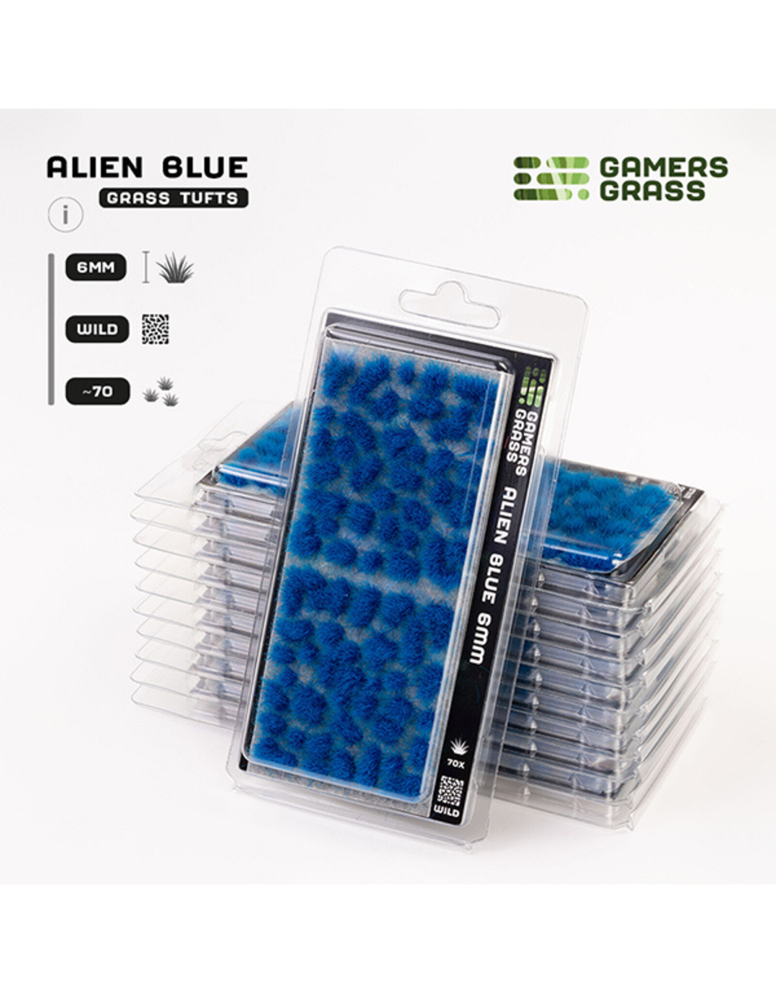 Gamers Grass Gamers Grass Tufts: Alien Tufts- Blue 6mm- Wild