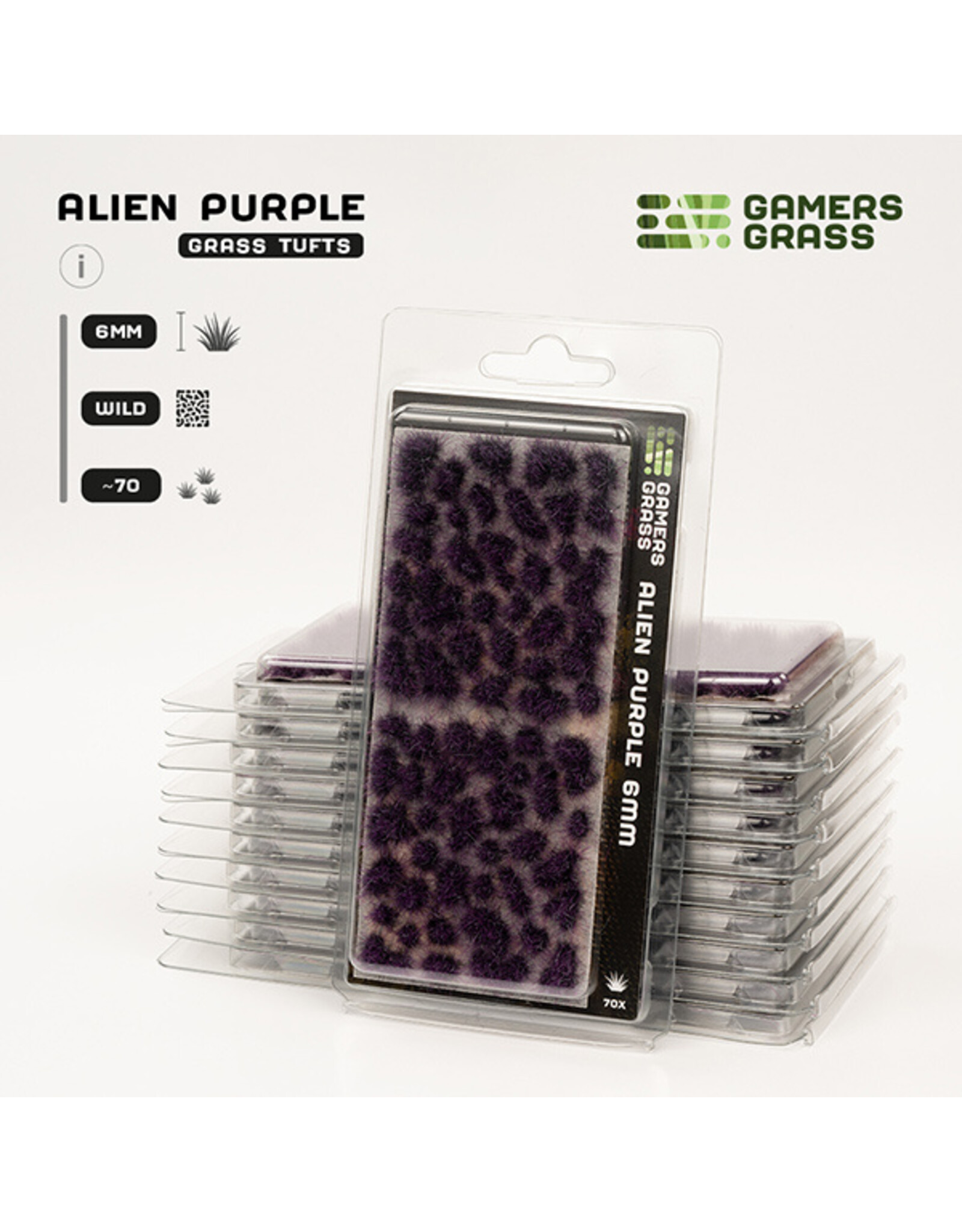 Gamers Grass Gamers Grass Tufts: Alien Tufts- Purple 6mm- Wild