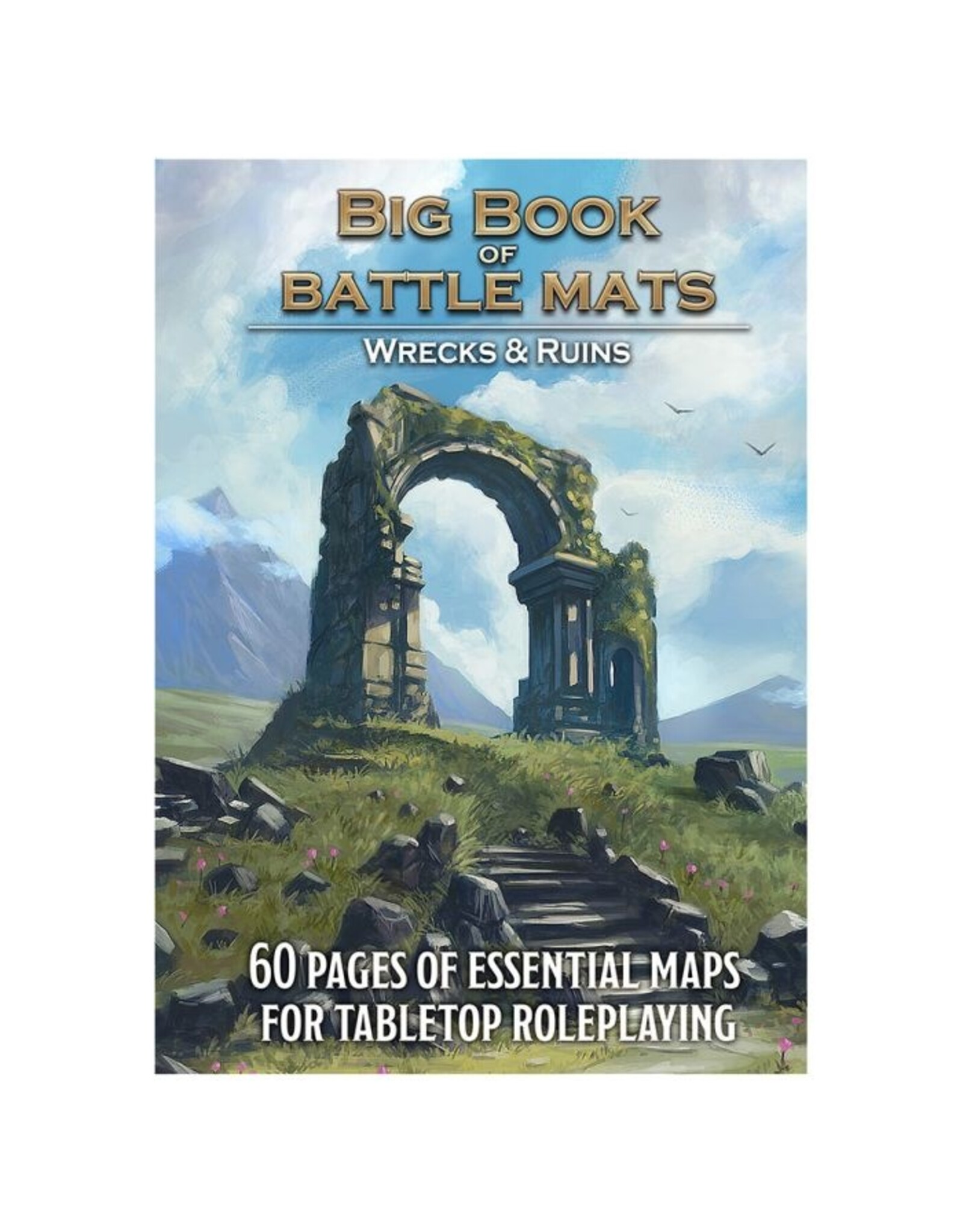 Loke Battlemats Big Book of Battle Mats: Wilds, Wrecks & Ruins