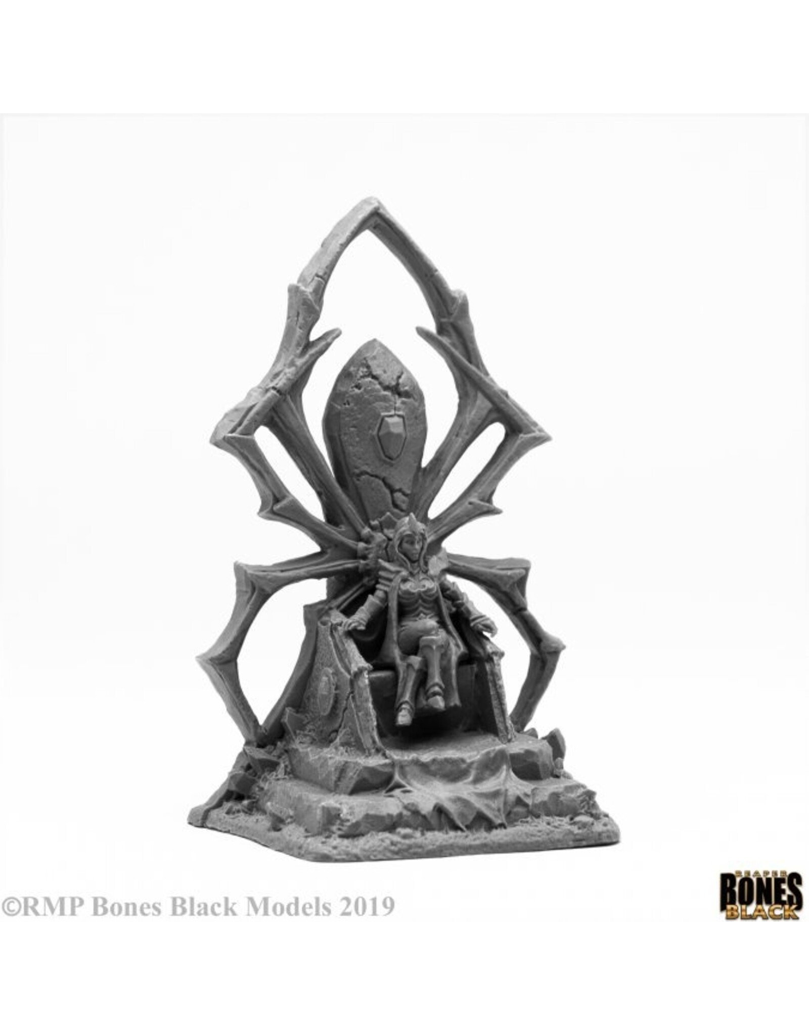 Reaper Reaper Bones Black: Dark Elf Queen on Throne