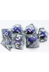Foam Brain Sharp Edge Moving Eye RPG Dice Set - Purple Cyclops