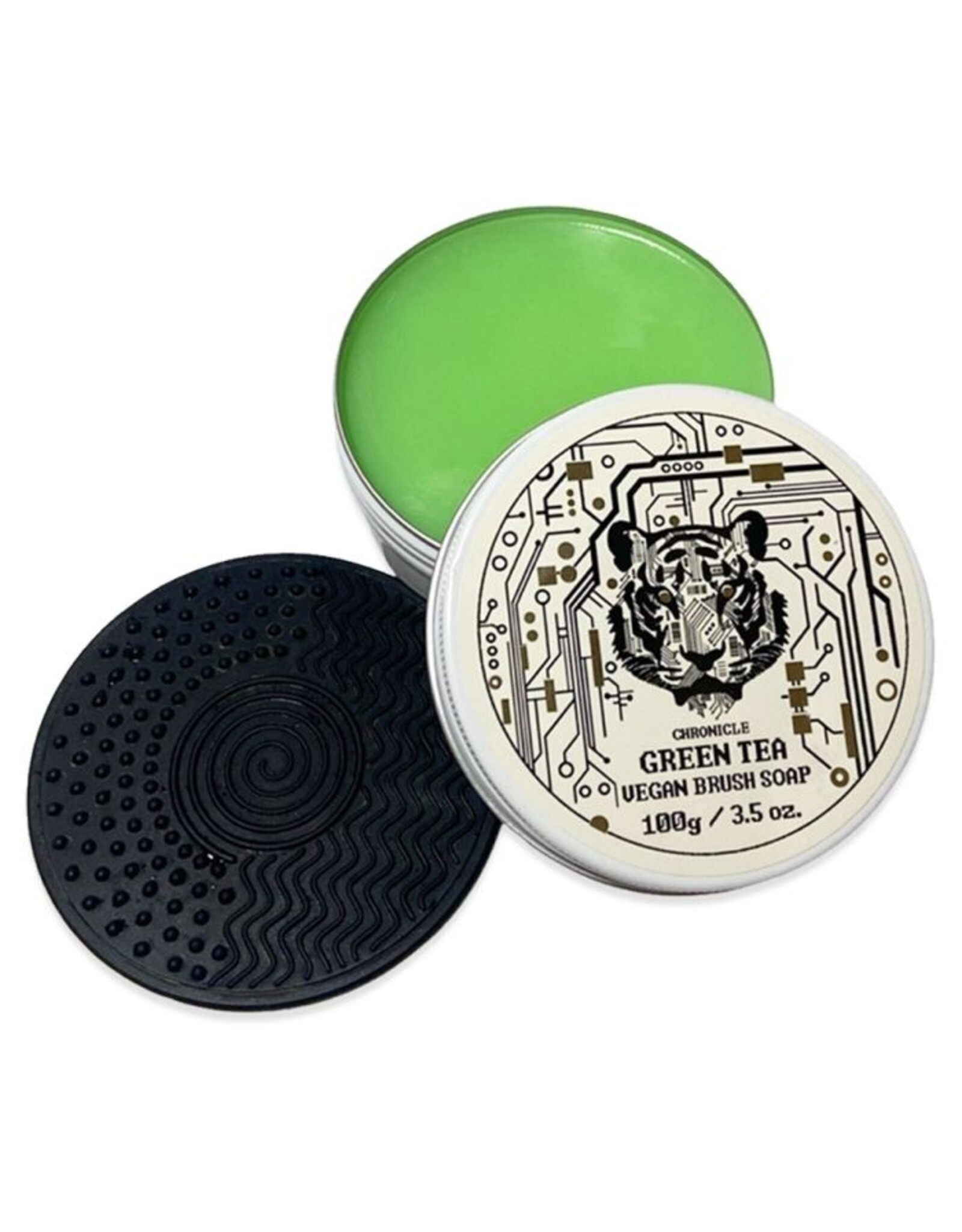Chronicle Books Green Tea Vegan Brush Soap, 100g / 3.5oz