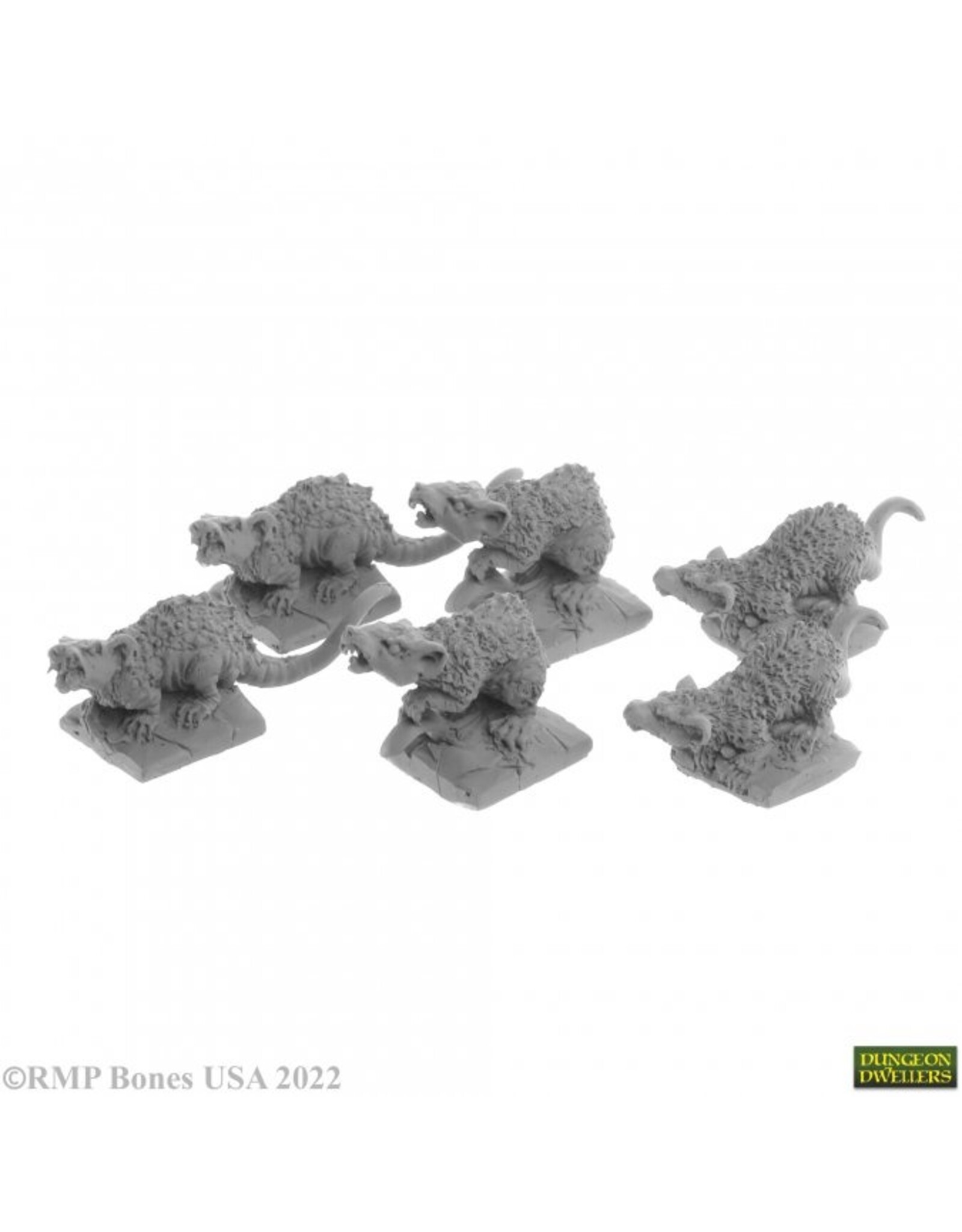 Reaper Dungeon Dwellers Bones: Giant Tomb Rats (6)