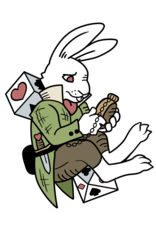 Foam Brain Alice's Adventures in Diceland: The White Hare - Enamel Pin