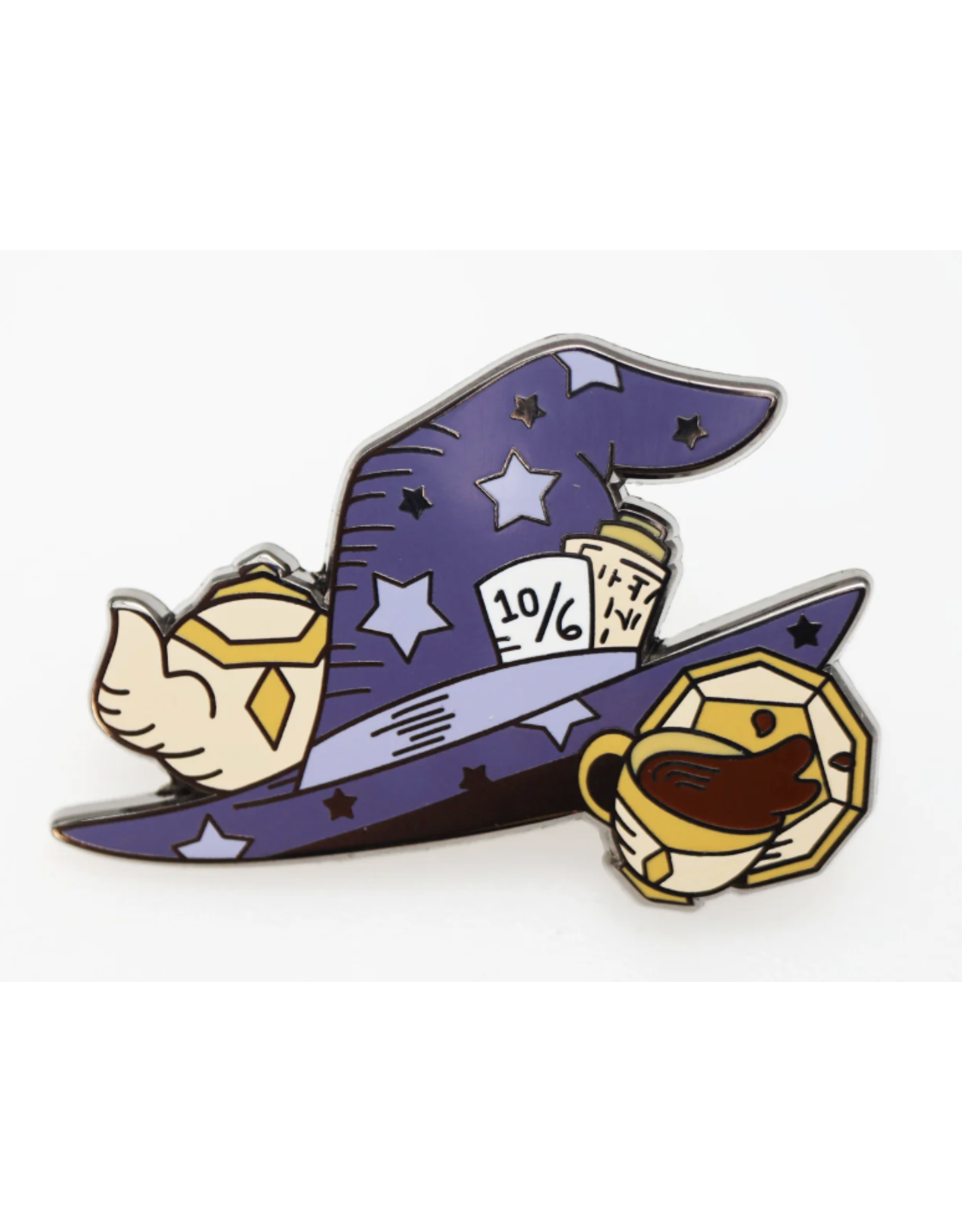 Foam Brain Alice's Adventures in Diceland: Mad Wizard's Hat - Enamel Pin