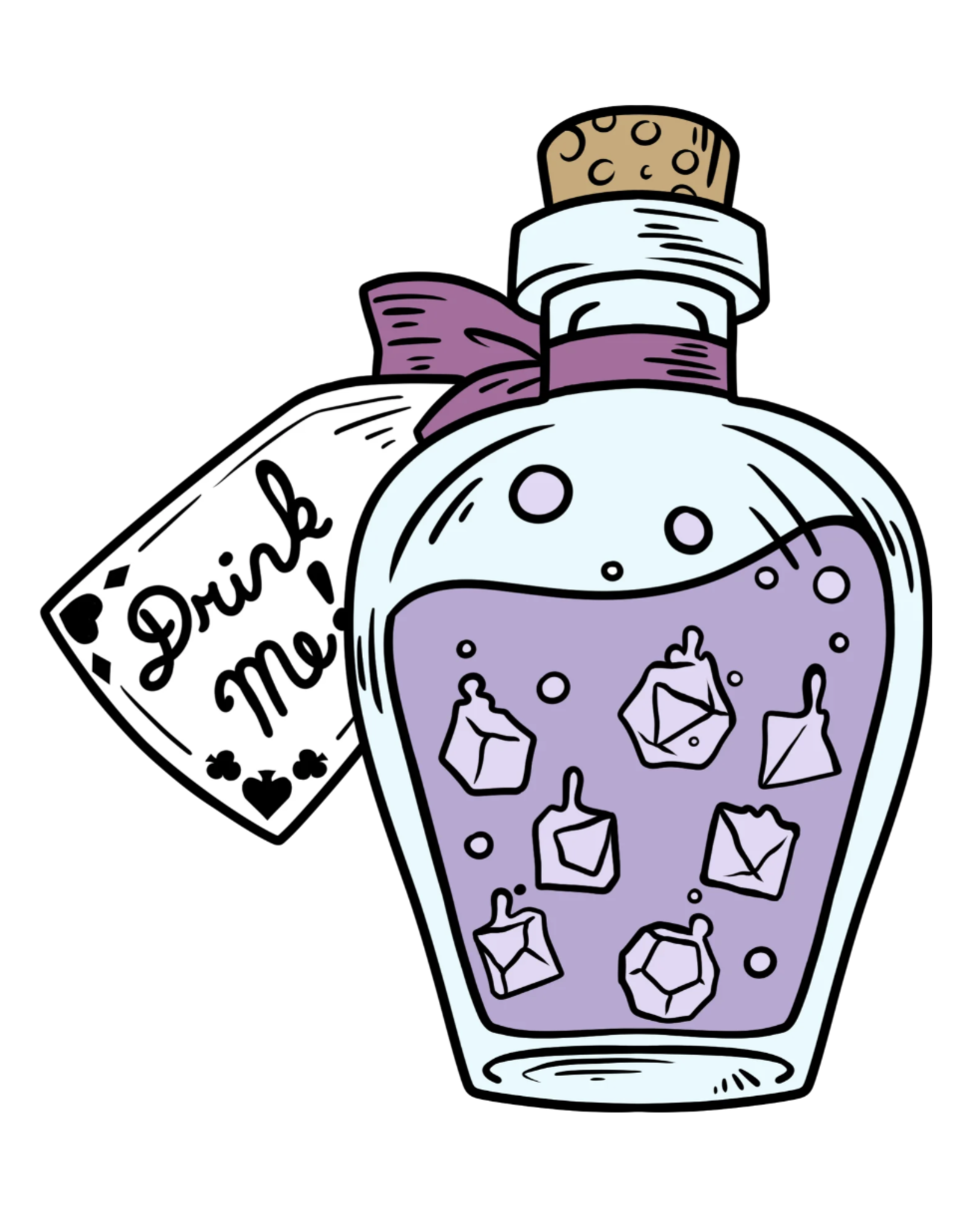 Foam Brain Alice's Adventures in Diceland: Drink Me - Enamel Pin