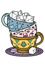 Foam Brain Alice's Adventures in Diceland: Party of Tea - Enamel Pin