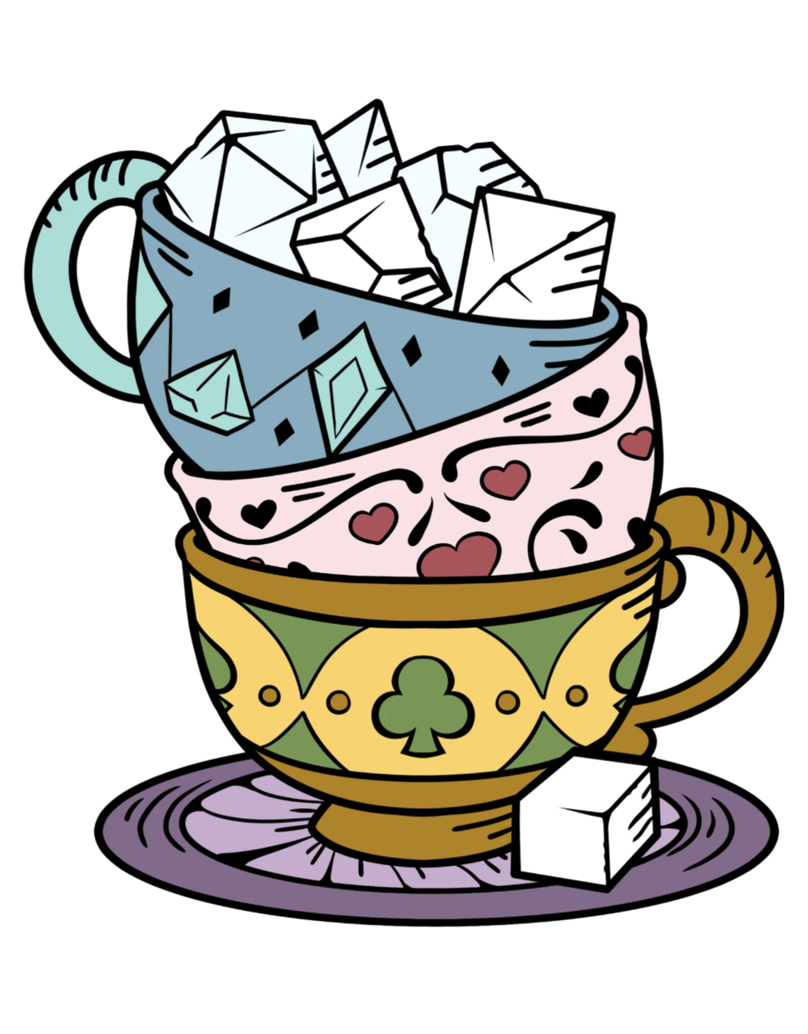 Foam Brain Alice's Adventures in Diceland: Party of Tea - Enamel Pin