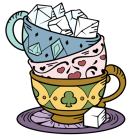 Foam Brain Alice's Adventures in Diceland: Party of Tea - Enamel Pin